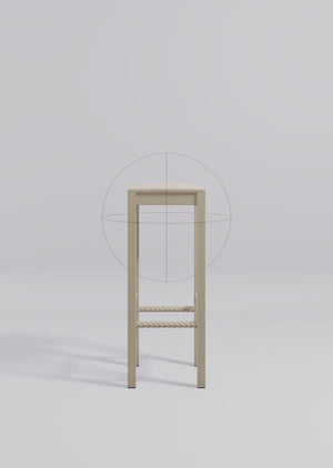 Chubby Counter Stool / Barstool (Upholstered Seat)